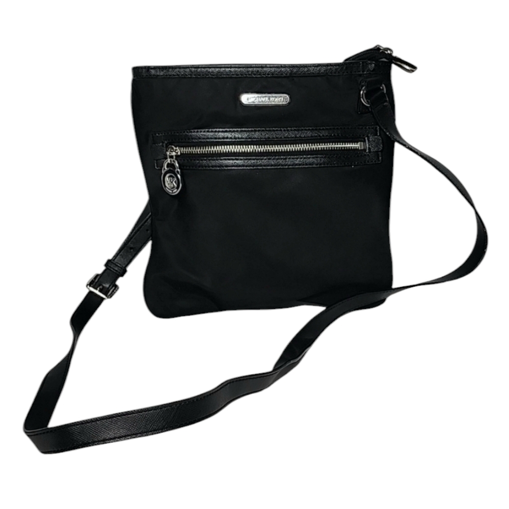 MICHAEL KORS Women's  Nylon Pocket  Crossbody Sidekick Bag‎ Black